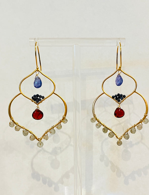 Double chandelier earring