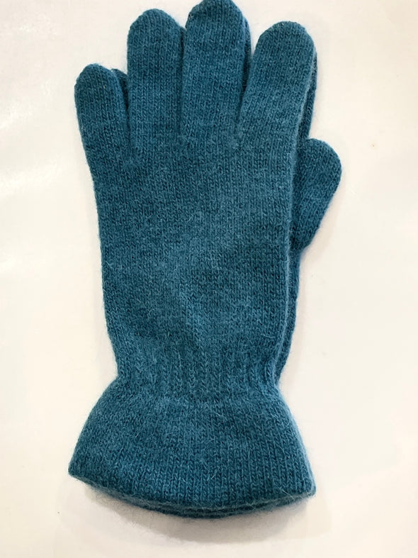 Spanish made plain wool cuff gloves