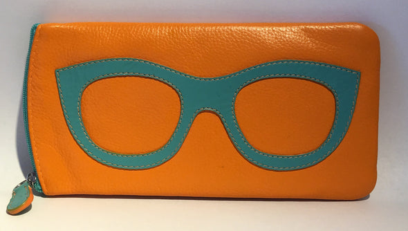Leather eyeglass case