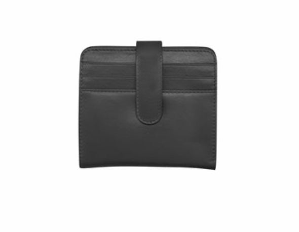 Leather snap billfold wallet