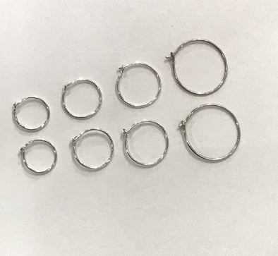 Sterling hoop 'sleeper' earrings