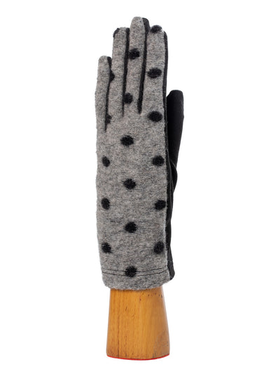 Spanish made boiled wool polka dot gloves