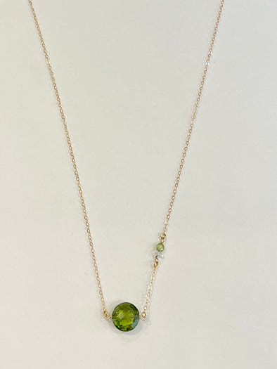 Faceted crystal Macron necklace