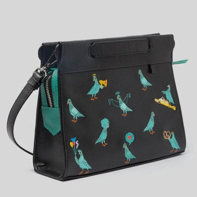 Leather Pigeonista handbag