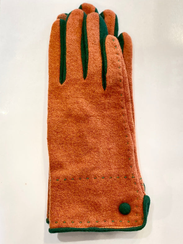 Spanish made cashmere blend pick stitched gloves