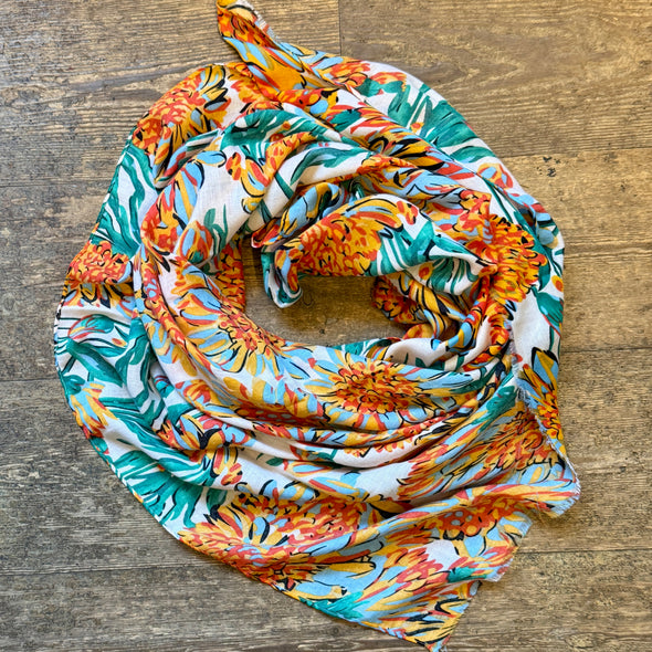 Floral print scarves
