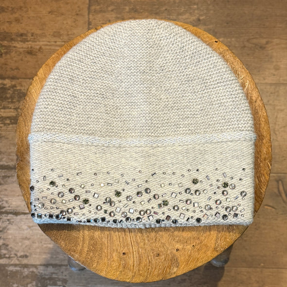 Crystal embellished knit hats