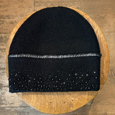Crystal embellished knit hats