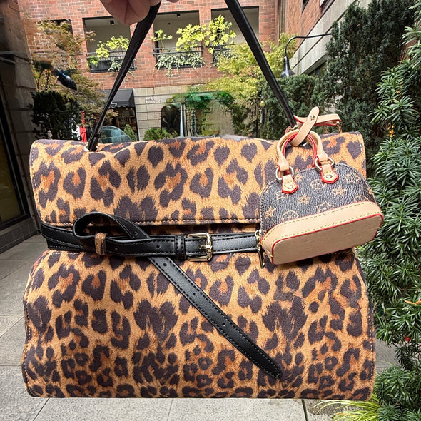 LV inspired purse charm