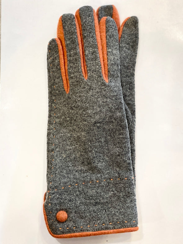Spanish made cashmere blend pick stitched gloves