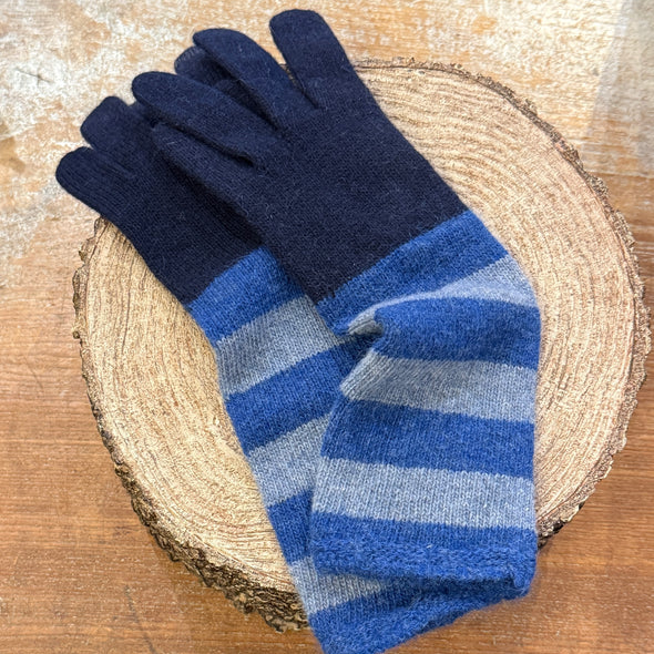 Spanish made long striped gloves