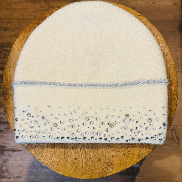 Crystal embellished knit hats