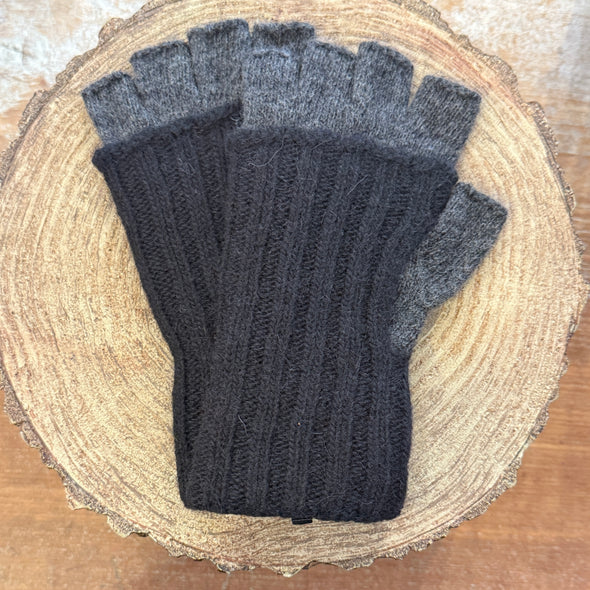 Spanish made wool doubler fingerless gloves
