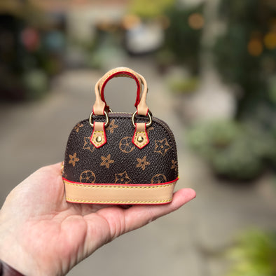 LV inspired purse charm