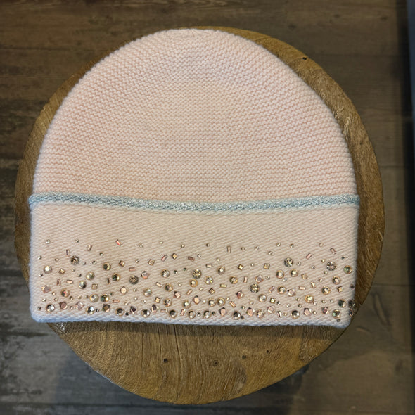 Crystal embellished knit hats