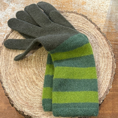 Spanish made long striped gloves