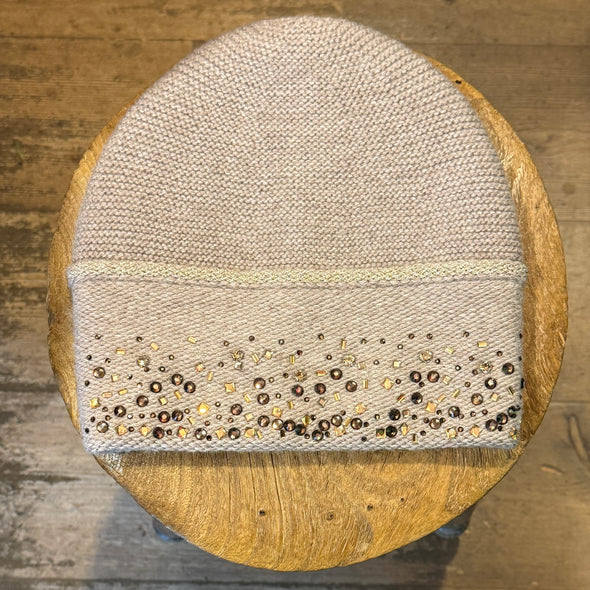 Crystal embellished knit hats
