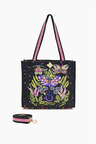 Hand embellished tote bags