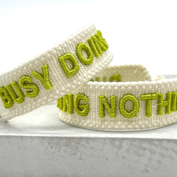 Woven statement bracelets