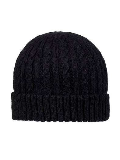 Spanish made wool and cashmere cable knit hat