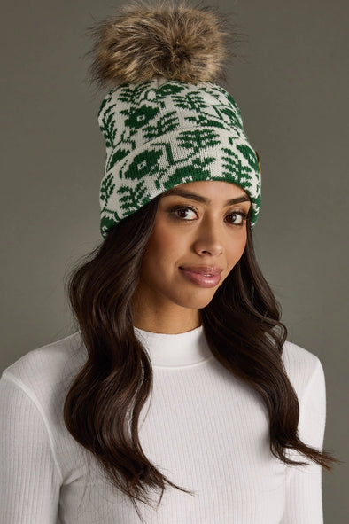 fleece lined knit pom hats