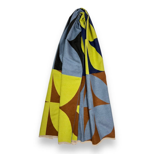 Retro pattern cashmere blend scarves