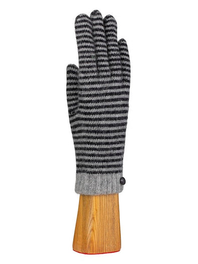 Spanish made wool and angora stripe gloves.