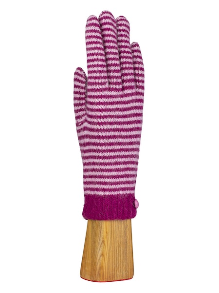 Spanish made wool and angora stripe gloves.