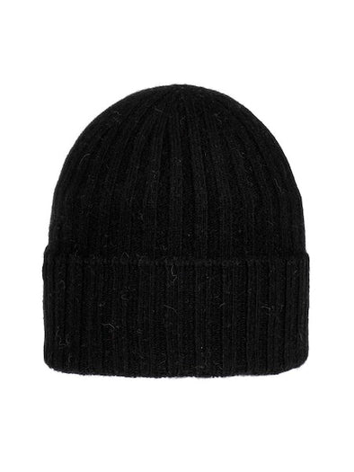 Spanish made ribbed turn cuff knit hat