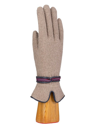 Spanish made wool angora gloves with wrap detail