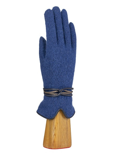 Spanish made wool angora gloves with wrap detail