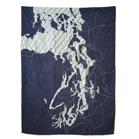 Puget Sound Quilt (With an exclusive custom inclusion of Vashon Island.)