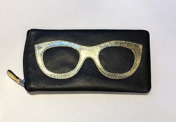 Leather eyeglass case