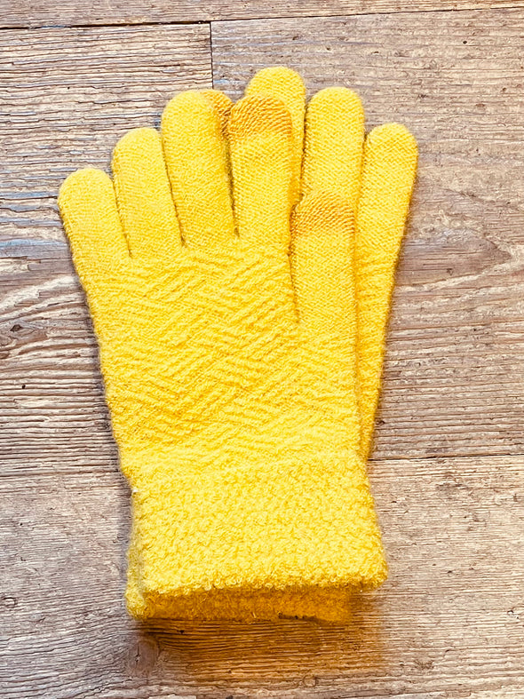 Knitted stretch gloves