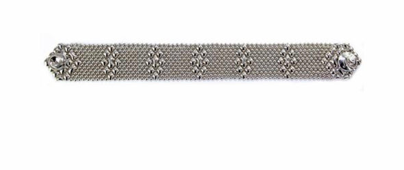 Liquid metal narrow diamond bracelet