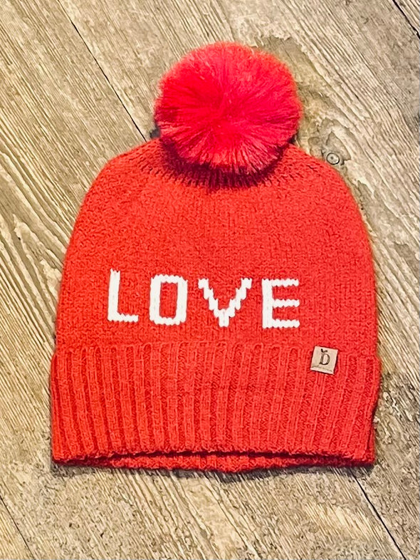 LOVE knit beanie