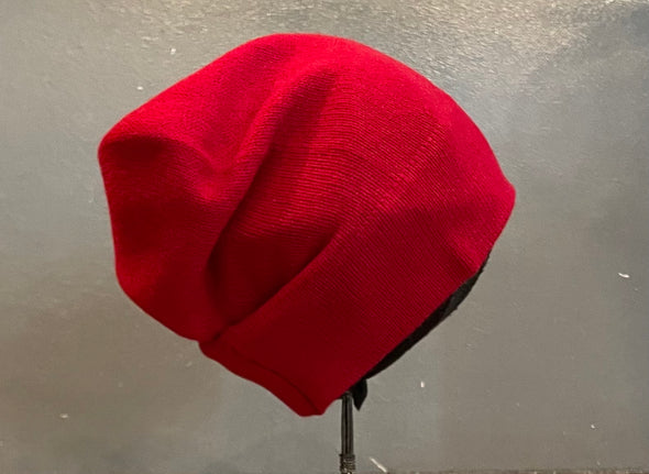 Slouchy cashmere knit cap