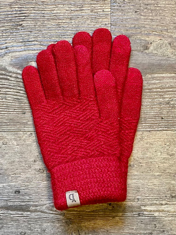 Knitted stretch gloves