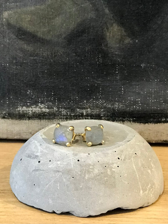 Square cut stone earrings