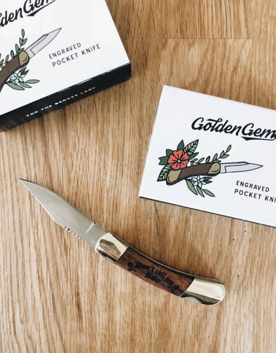 "Don't call me Baby" pocket knife