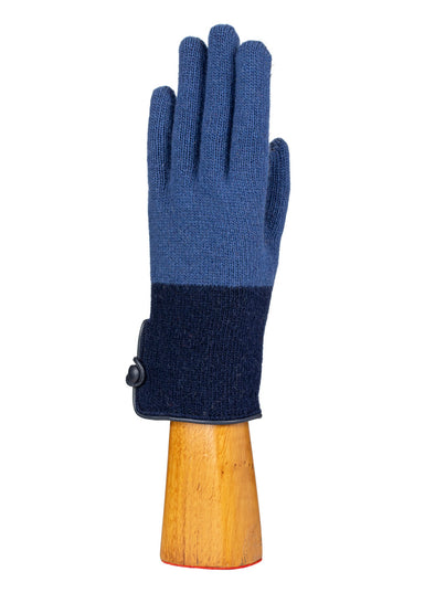 Spanish made two toned cashmere blend gloves