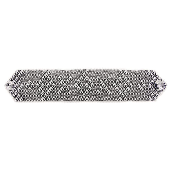 Liquid metal XO metal mesh bracelet